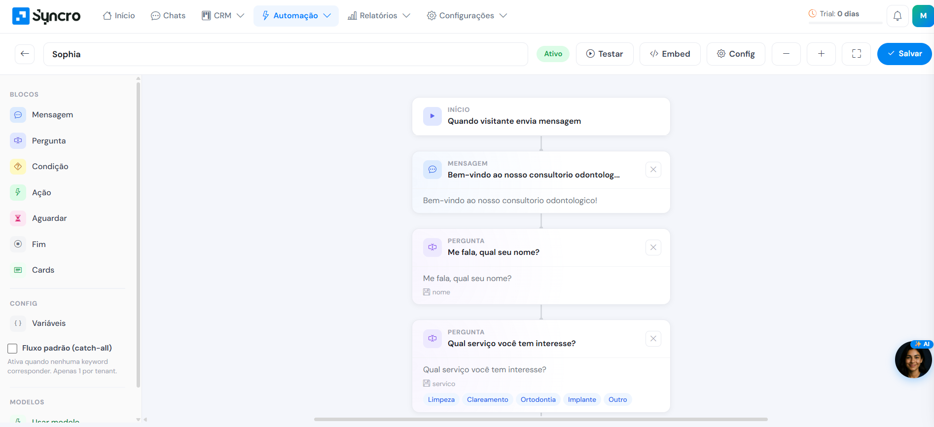 Build conversation flows without writing a single line of code