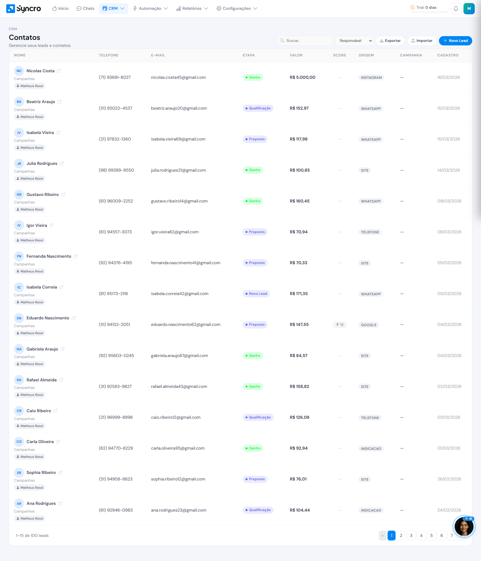 Complete profile of every lead — all in one place